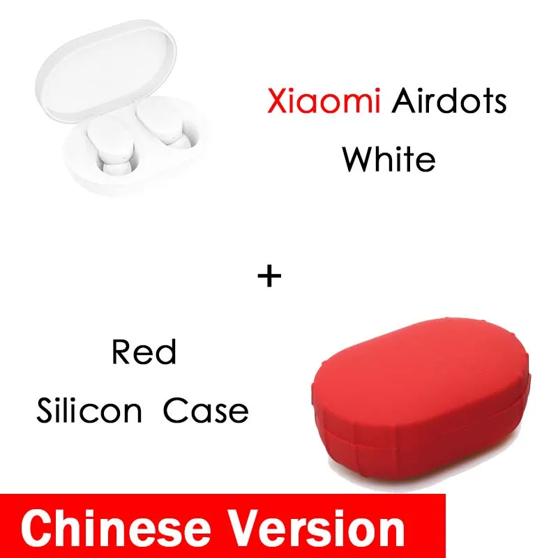 CN white N Red Оригинальные Xiao mi Red mi AirDots Bluetooth наушники Молодежная версия стерео mi ni Беспроводная Bluetooth 5,0 гарнитура с mi c наушниками - Цвет: CN white N Red
