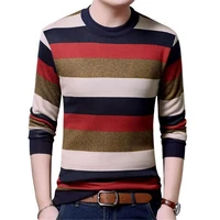 2019 new fashion brand sweater mens pullover striped slim fit jumpers patchwork knitred woolen autumn korean casual men clothes