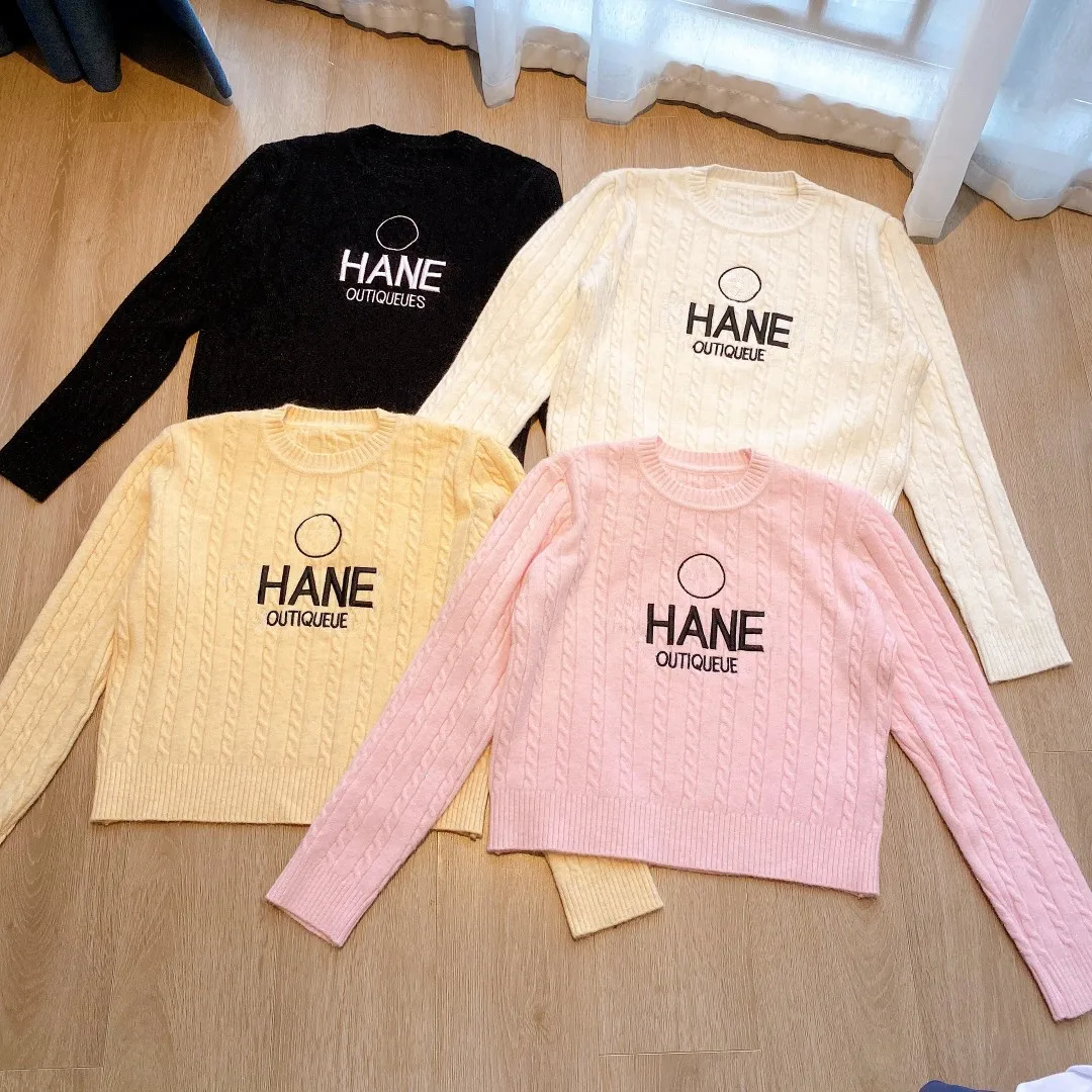 

Вязаный короткий пуловер, женский корейский короткий свитер с длинным рукавом и круглым вырезом, однотонный Стандартный Классический женс...