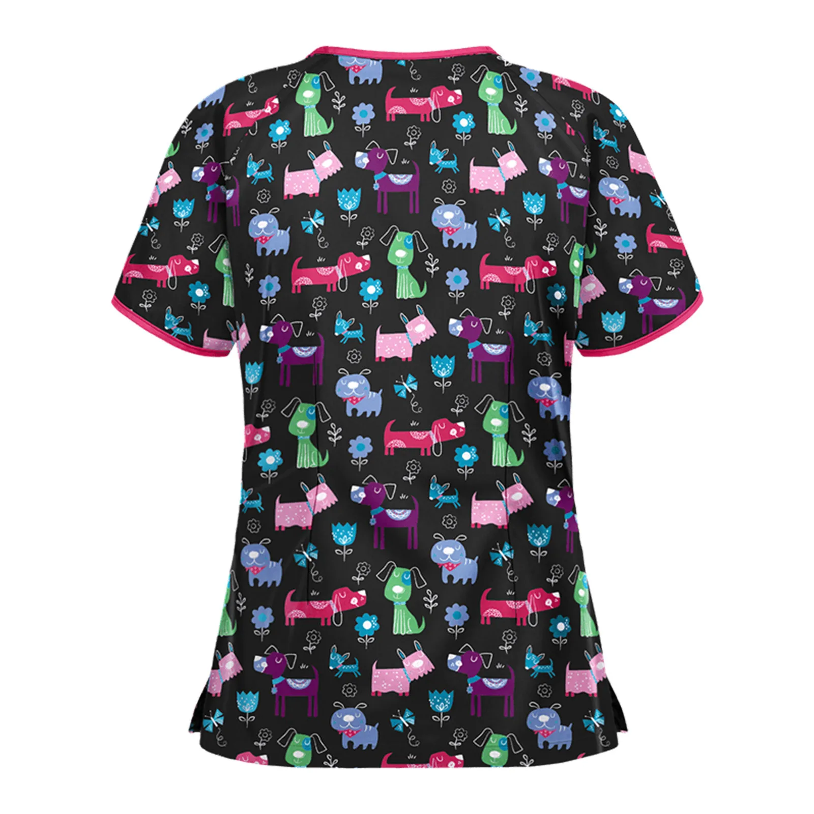 

Animal printing working Scrubs Tops pet grooming Uniforms Cartoon Beauty salon work clothing veterinaria Pet Beauty Uniform 2021