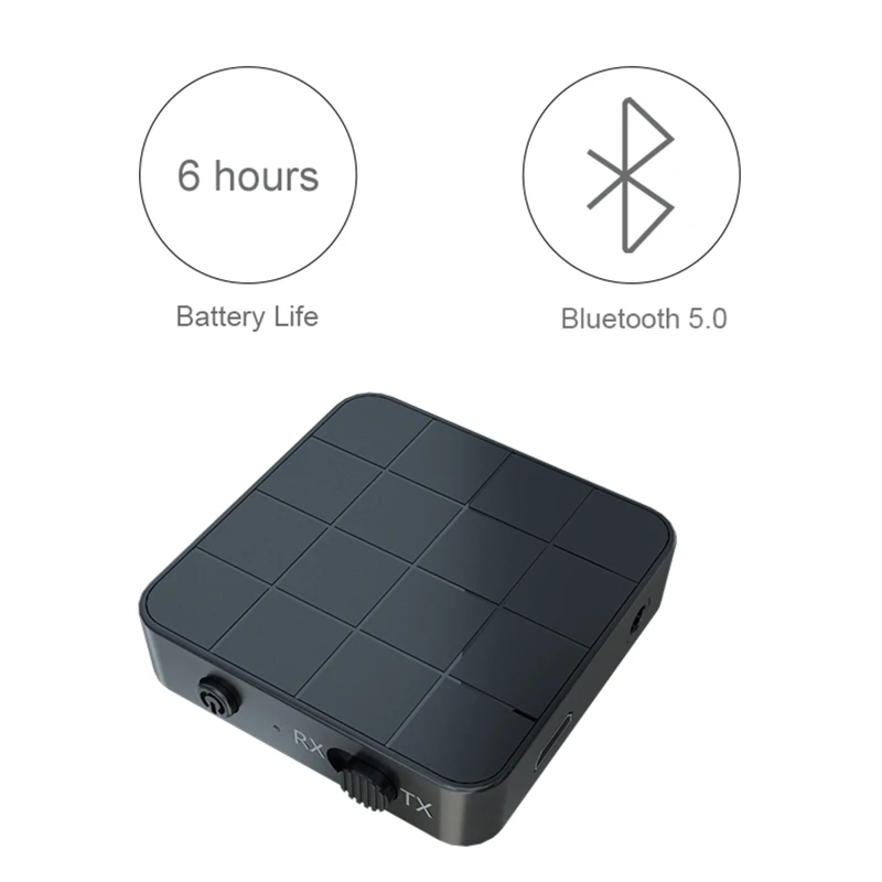 

KN321 Bluetooth 5.0 Receiver Transmitter 3.5mm AUX Jack For Speaker TV Car PC 27RA