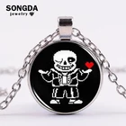 Ожерелье SONGDA из коллекции аниме Undertale, ожерелье с круглой подвеской в виде цветка Пиксельной фигуры San Papyrus Chara асриэль фриск
