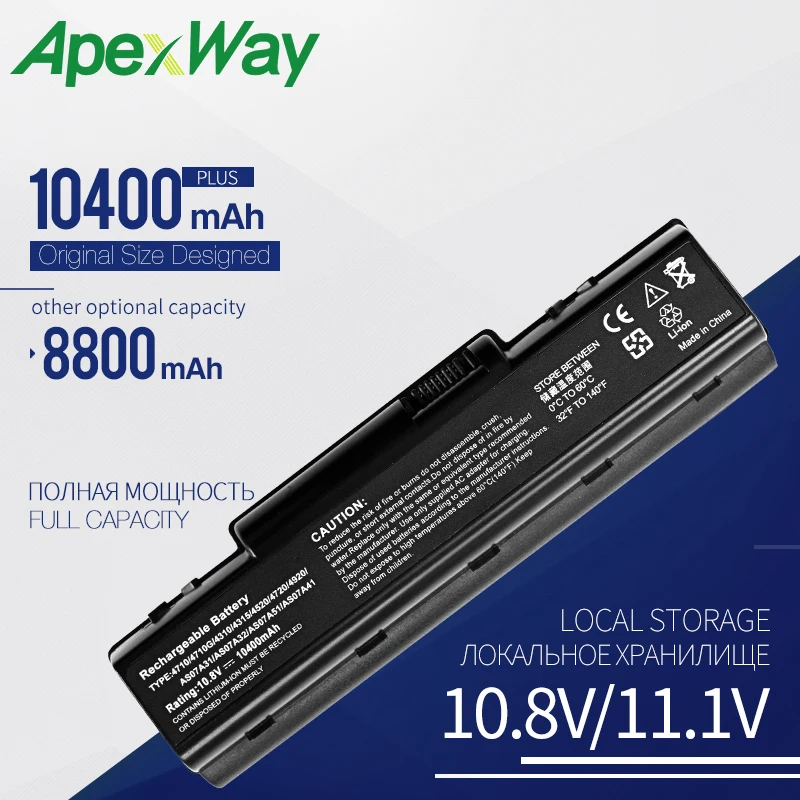 Apexway ноутбук батарея Aspire 4736G 4736Z 4736ZG 4740 4740G 4920 4920G 4925G 4930 4930G 4930ZG 4935 4935G 4937 4937G 5236|laptop