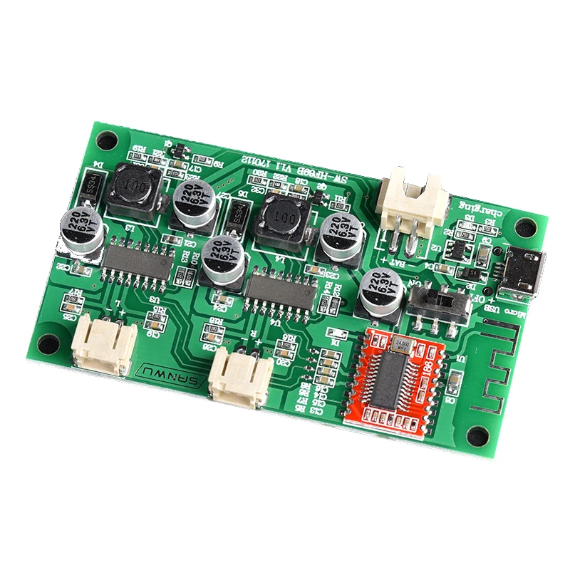 Lusya 6 Вт * 2 стерео приемник Bluetooth усилитель доска подключен к литиевая Батарея с