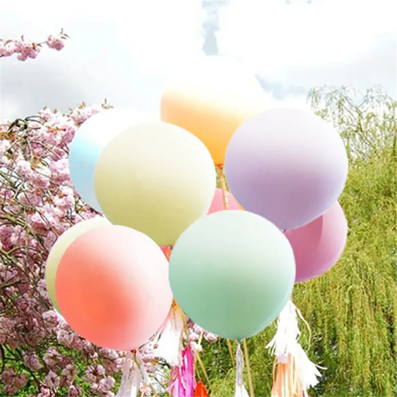 

5pcs Colorful Macaroon Inflatable Balloons 36inch Candy Peach Blue For Home Wedding Party Decoration Birthday Party Supplies