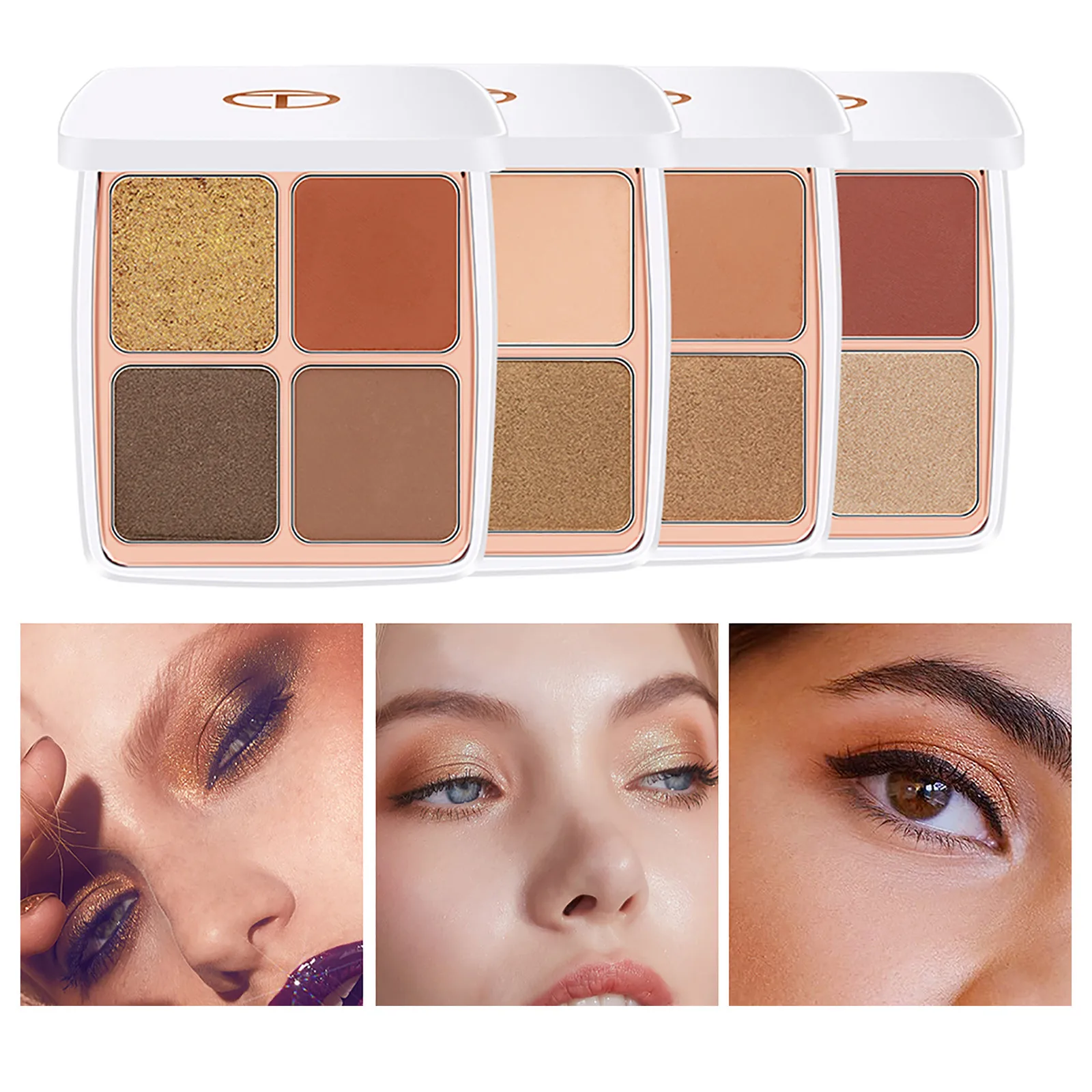 Модная палитра теней для век окрашенные марокканские цветные тени 4 цвета