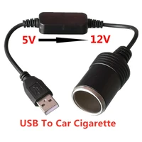 converter power adapter controller 5v usb port to 12v car cigarette lighter charger socket female power cord for xiaomi bank dvr