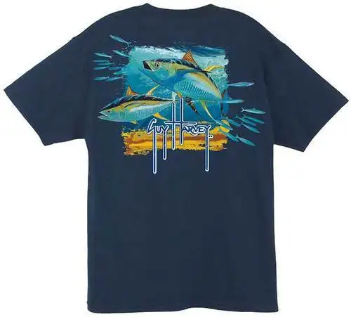 Мужская футболка с коротким рукавом Guy Harvey унисекс принтом из мультфильма модная