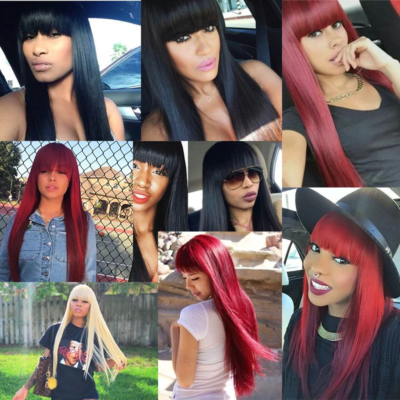 

DREAM.ICE'S Long Wavy Black Synthetic Hair Wigs with Bangs Cosplay Party Daily Heat Resistant Fibre for Women Afro Female Lady