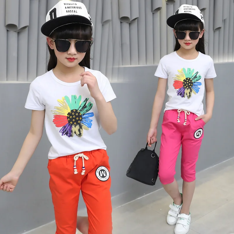 Комплект одежды для девочек подростков Famli летний комплект из 2 предметов 8 10 12 лет