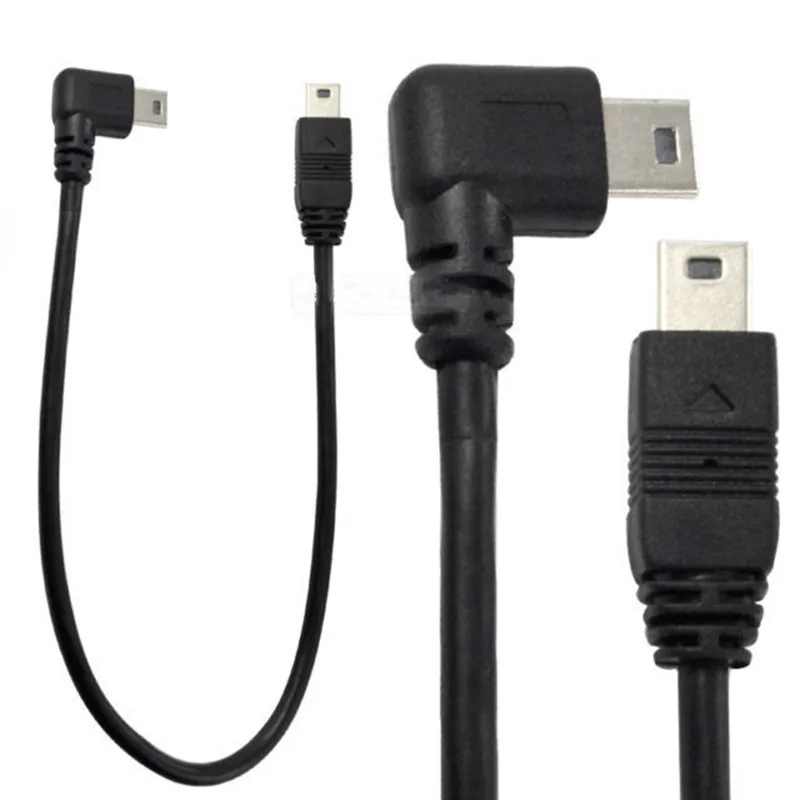 

USB2.0 mini 5Pin Left Right 90 Degree angle Male to USB MINI 5Pin Male Cable 0.25m 25cm