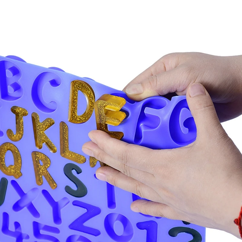 

1 Pc Alphabet Epoxy Resin Mold English Letters Number Pendant Casting Silicone Mould DIY Crafts Jewelry Keychain Casting Tools