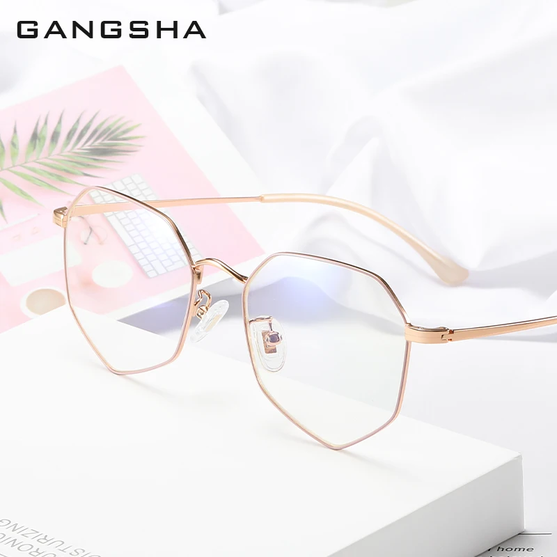 GANGSHA супер светильник оправа для очков из сплава женские компьютерные очки