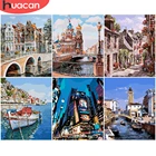 HUACAN рисование по номерам город декорации Ручной росписью Наборы для рисования холст картинки по номерам Подарок домашнего декора