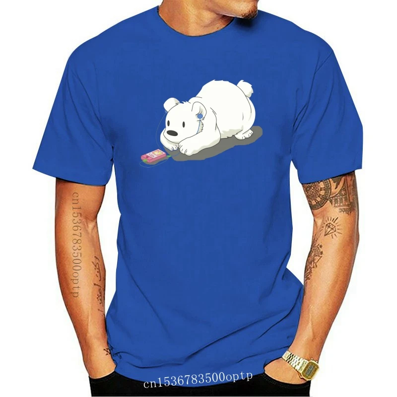 

New Slothful White Polars Bear T Shirt Top Brand Clothing Rap Music Hip Hop Men Lady T-Shirt Funny Cute Tee Shirts Student