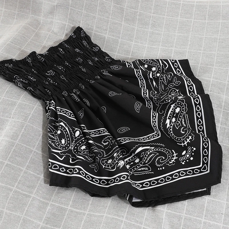 Sling Vintage Printed Irregular Inner Wear Outer Wear Top Plus Size Clothing for Women Sexy Hollow Out Bandage Female Camisole