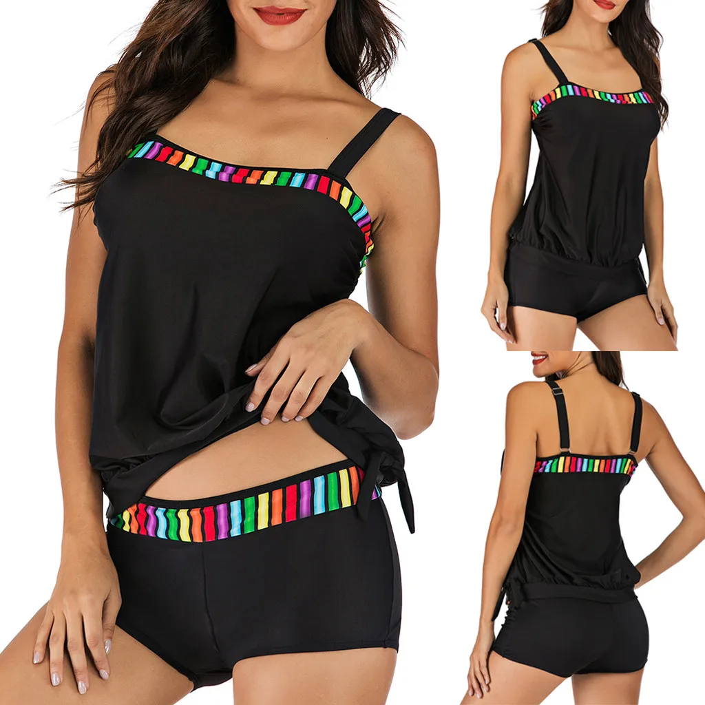 Бикини 2020 женские Танкини комплекты с шортами для мальчиков Женский комплект