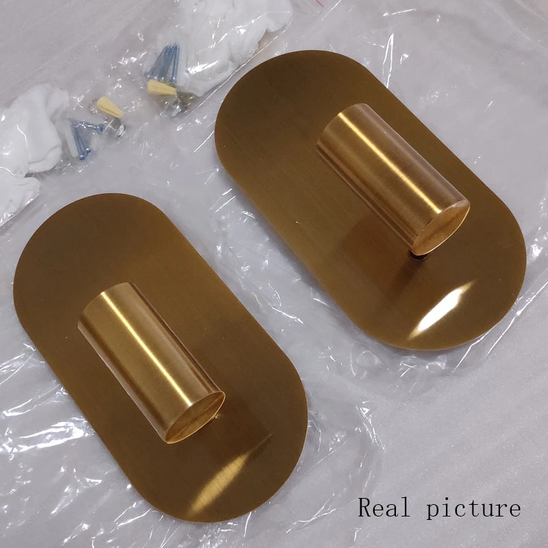 Современные золотые медные настенные лампы светодиодные светильники для дома