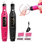 Профессиональная электрическая машинка для аппаратного маникюра, пилки для ногтей, ручка, педикюр, фрезерование с 6 насадками, средство для удаления гель-лака с ультрафиолетовой светодиодной подсветкой, инструмент для маникюра и нейл-арта