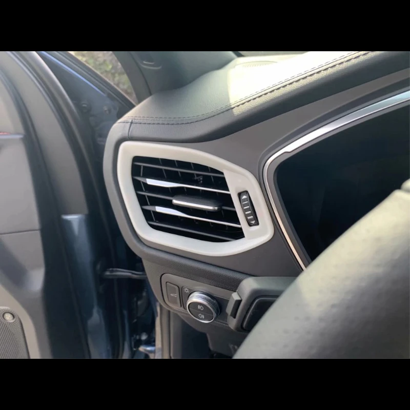 Для Ford Escape/Kuga 2020 углеродное волокно ABS хромированный автомобильный передний