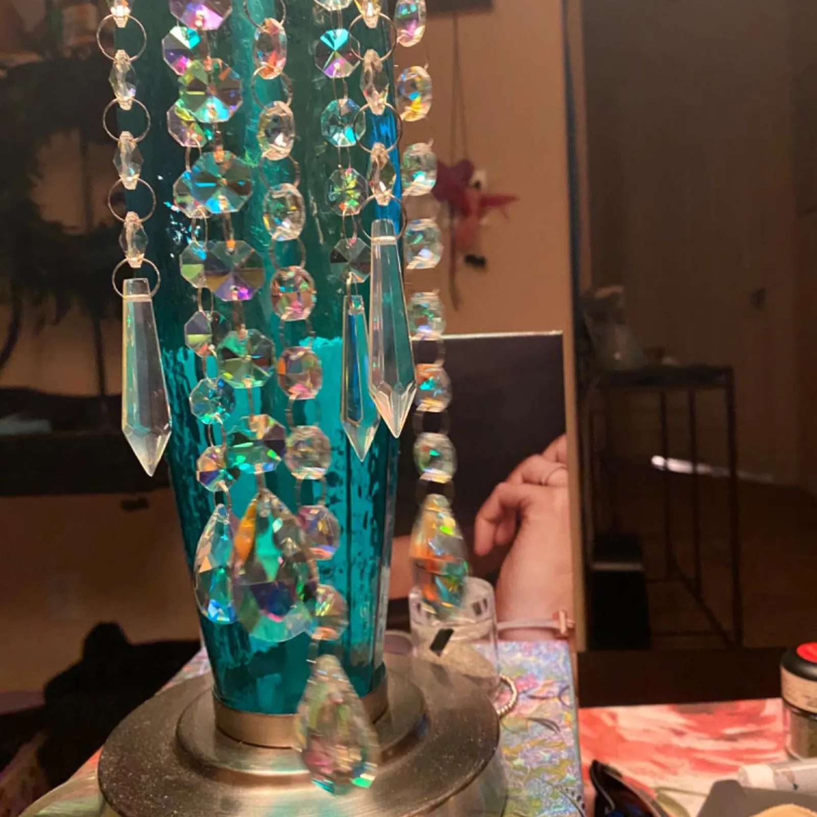 Декоративные поделки люстра ветряные колокольчики с покрытием хрустальные