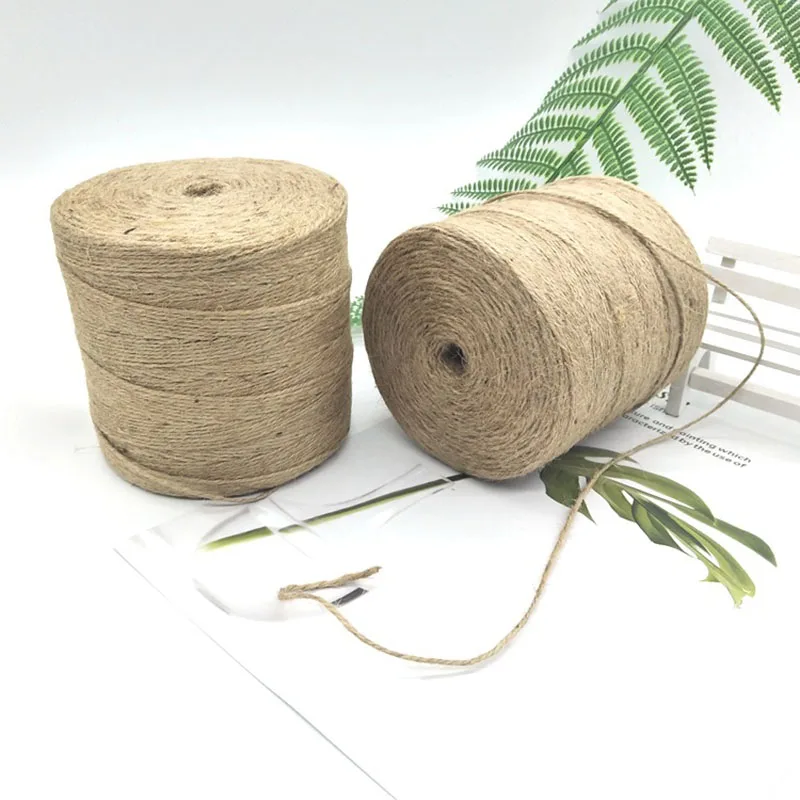 

400m Natural Jute Twine Burlap String Hemp Rope Party Wedding Gift Wrapping Cords Thread DIY Scrapbooking Florists Craft Decor