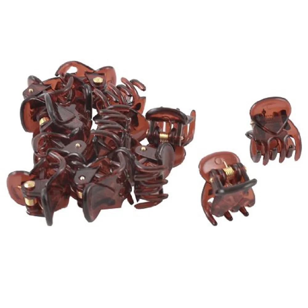 10 шт. смешанные маленькие заколки для волос пластиковые черные мини зажимы