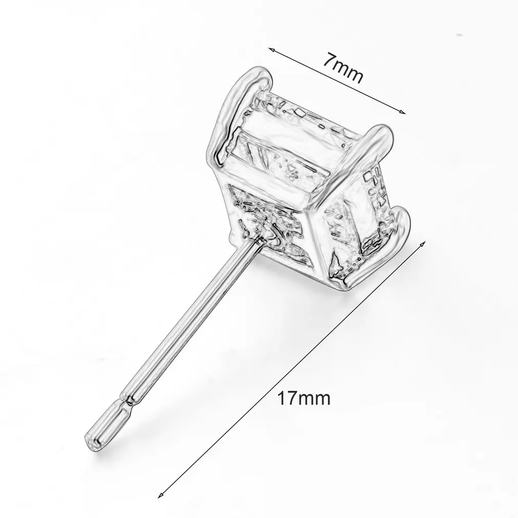 

GENBOLI Superb Oor Stub Goud Kleur Clear CZ Vierkante Elegante Glanzende Strass Oorbellen Voor Vrouwen Geschenken A05
