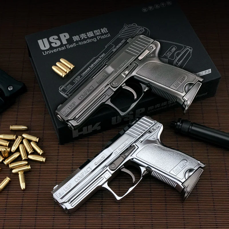 1:2.05 Alloy Metal USP Miniature Model Gun Pistol Toy Detachable Cartridge Case Throwing Can Not Shoot Collection Gift | Дом и сад