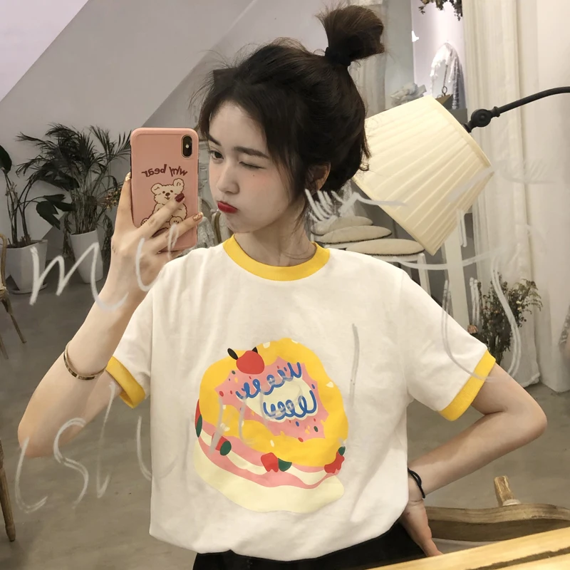 

Ay2047 Cheap wholesale 2021 spring summer autumn new fashion casual woman t-shirt lady beautiful nice women Tops female