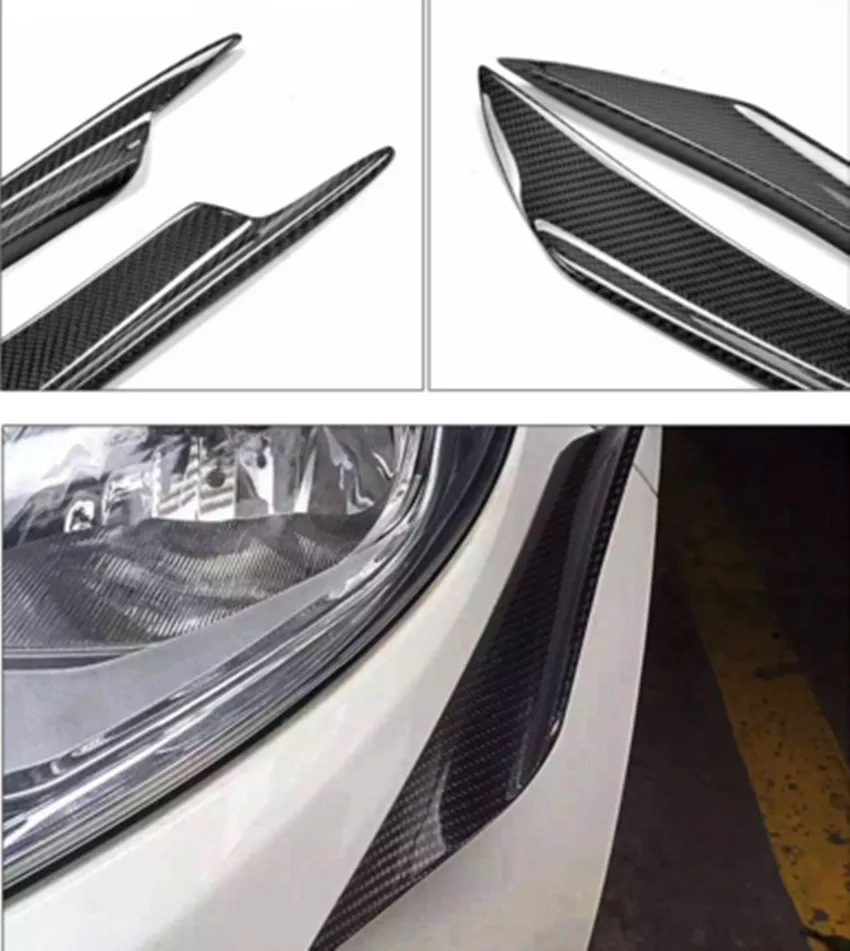 4 шт. углеродное волокно передний бампер сплиттер ребра Canards сплиттеры для Opel Astrah