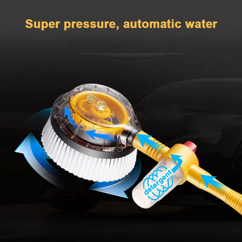 

New Rotating Car Wash Brush with Soap Reservoir Spray Water Window Cleaner Home Cleaning Tool