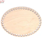 10 шт. овальная деревянная основа для корзины для вязания крючком, 20*15 см30*20 см, деревянная основа, пустые крестовые основа, товары для вязания