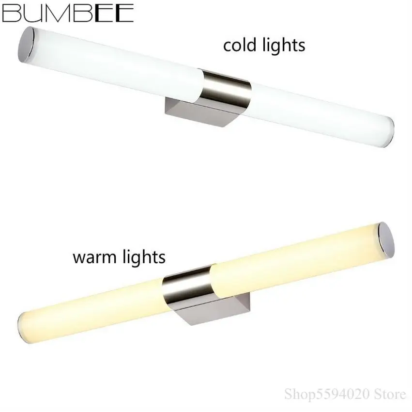 Современная простая настенная лампа для ванной комнаты водонепроницаемая