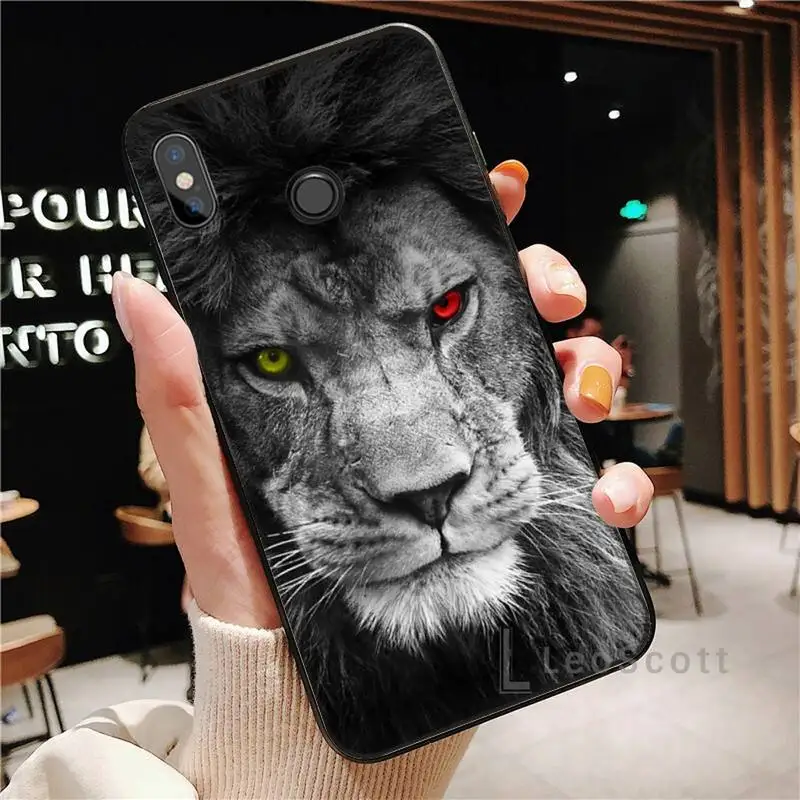 

Lion tiger animal cool Phone Case For Xiaomi Redmi note 4 4X 8T 9 9s 10 K20 K30 cc9 9t pro lite max