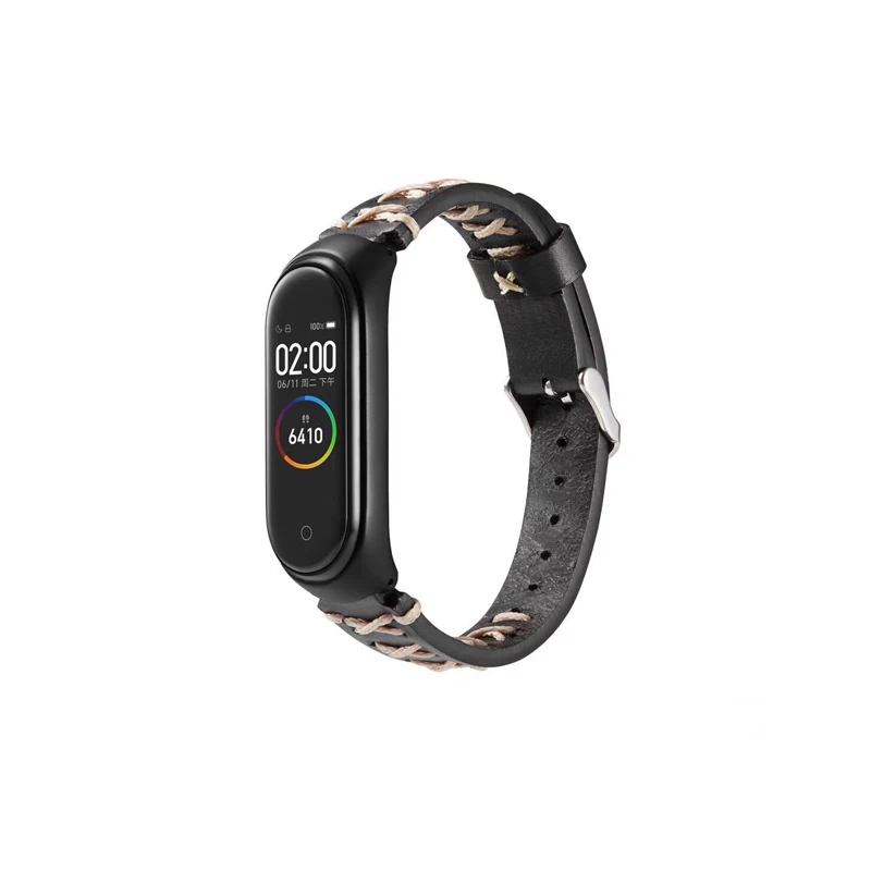 Для Xiaomi Mi Band 3 Smart ring спортивный браслет из натуральной кожи ремешок для 4 сменный