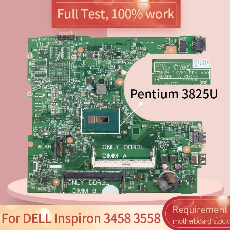 CN-0GH66Y  DELL Inspiron 3458 3558 14216-1 0GH66Y SR24B Pentium 3825U,    ,   100% 