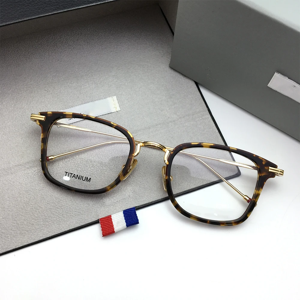 

Thom Titanium Acetate Glasses Frame Men and Women Retro Square Eyeglasses Frame