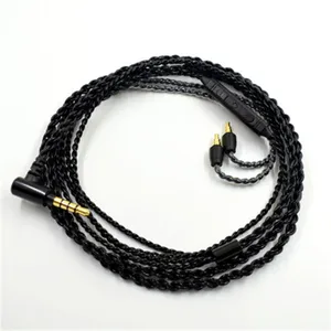 Сменный аудиокабель для наушников Sennheiser IE40 PRO, обновленный серебристый шнур с покрытием провод, микрофон, регулятор громкости 23 AugT2