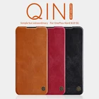 Кожаный чехол-книжка для Oneplus 7T Pro, Oneplus 8T, Nord Nillkin, smart wake, Qin, OP 8 pro, чехол-кошелек, N10, 5G, N100