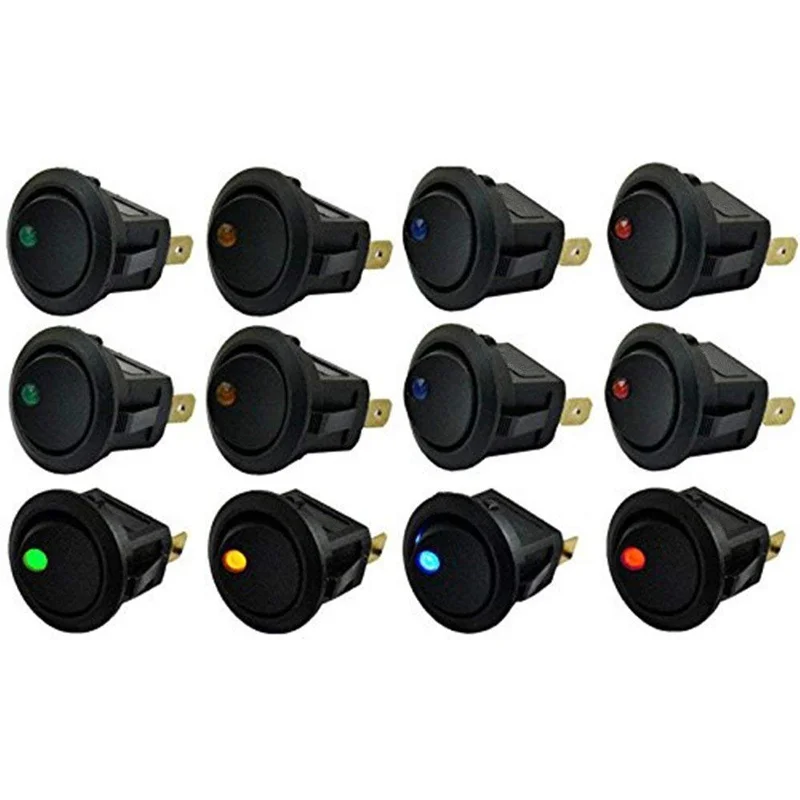 5 шт. светодиодный выключатель 3 булавки ВКЛ-ВЫКЛ кулисный переключатель 12V