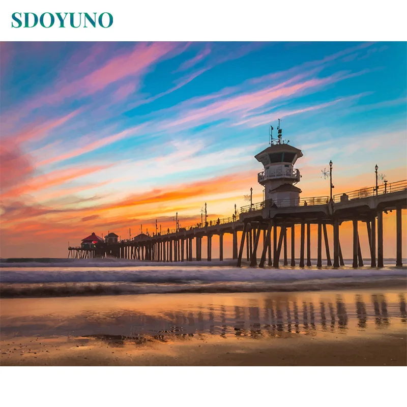 Набор для рисования по номерам на холсте 60 х75 см | Дом и сад