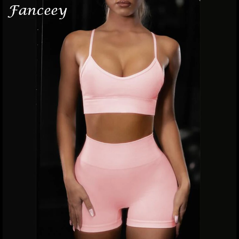 Комплект спортивный женский для фитнеса Fanceey S/M/L/XL/XXL полиэстер +