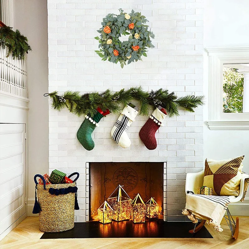 

Artificial Spring Summer Wreath for Front Door Wall Window Wedding Party Garden Farmhouse Home Decor