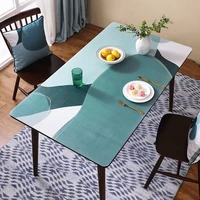 nordic luxury leather table mat waterproof heat resistant oilproof tablecloth weding party table deco cover pad 2mm thick custom