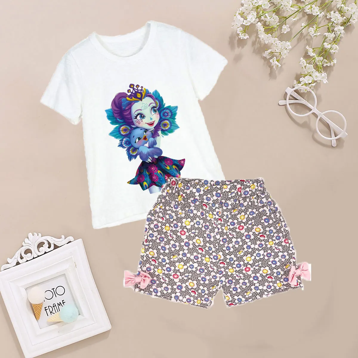 

2pcs Baby Boys Girls Summer Clothing Set Infant Clothes Suit Children's Short Sleeve + Shorts Toddler Homewear Suit Kids Outfits