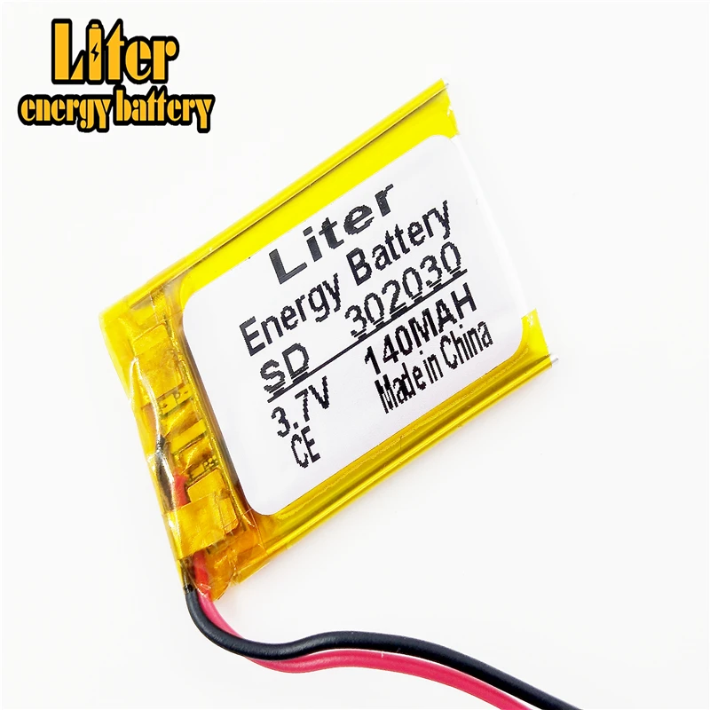 (10 шт./лот) полимерная литий-ионная батарея 140mah 3 7 V 302030 032030 Rohs Msds сертификация
