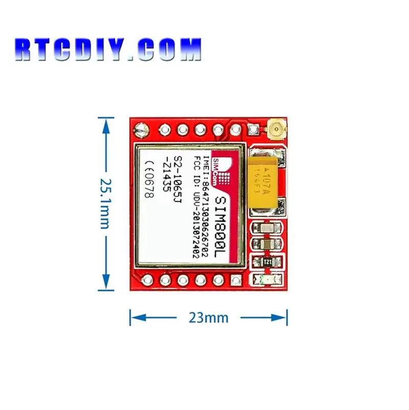 

10SETS/LOT Smallest SIM800L GPRS GSM Module MicroSIM Card Core BOard Quad-band TTL Serial Port with the antenna