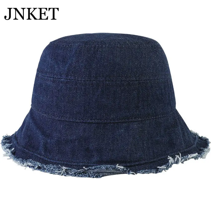 

JNKET New Fashion Women Washed Fabric Fisherman Cap Denim Bucket Hat Sun Hats Summer Hat Outdoor Travel Hat Foldable Cap Chapeau