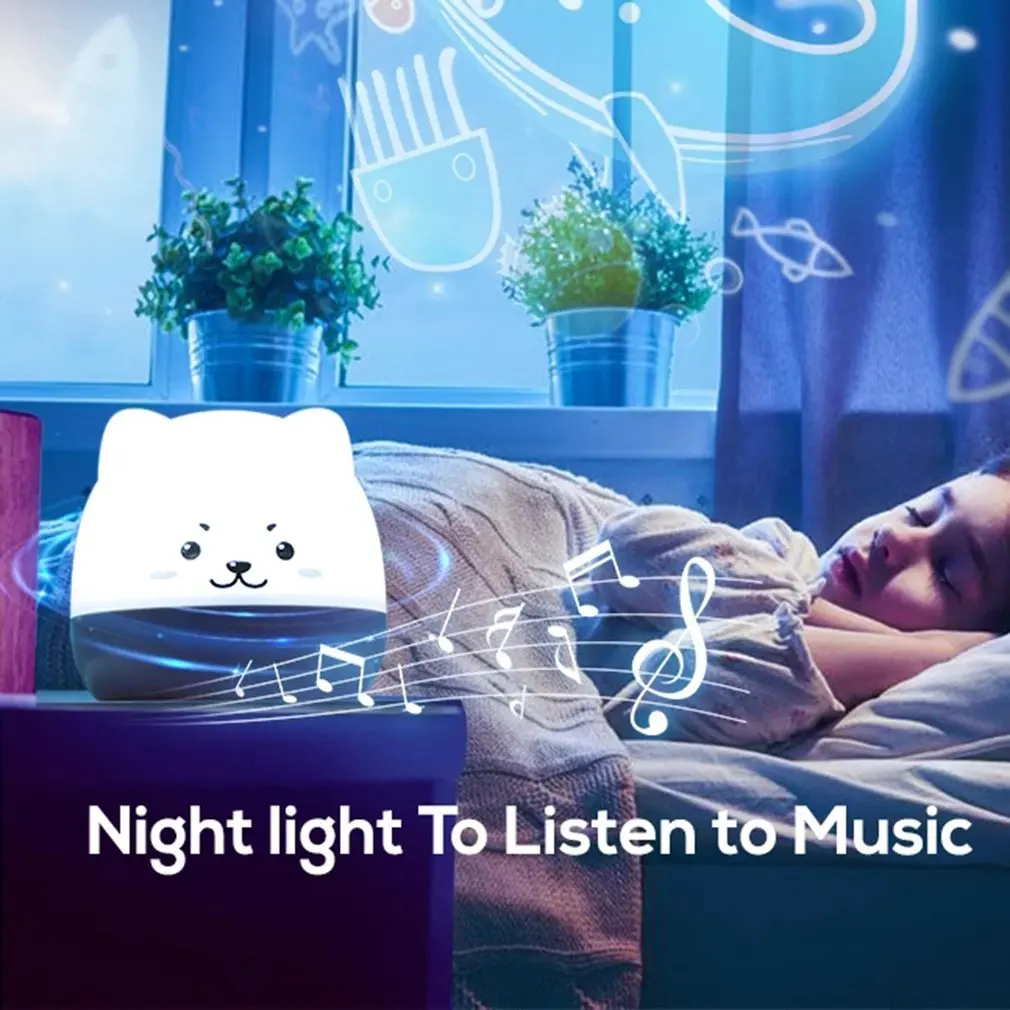 

Kids LED Night Light Projector USB Charging Rotating Rotating Projection Lamp Colorful Music Bedroom Party
